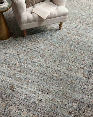 The Rug Corner Jean Stoffer x Loloi Jean Stoffer - Katherine Ocean / Gold Area Rug  