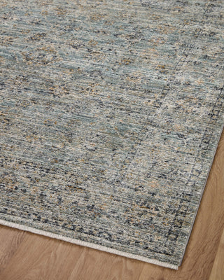 The Rug Corner Jean Stoffer x Loloi Jean Stoffer - Katherine Ocean / Gold Area Rug  