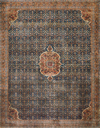 The Rug Corner Loloi II Layla Cobalt Blue / Spice  