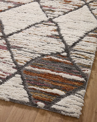 The Rug Corner Loloi Levitt Shag Ivory / Fiesta  