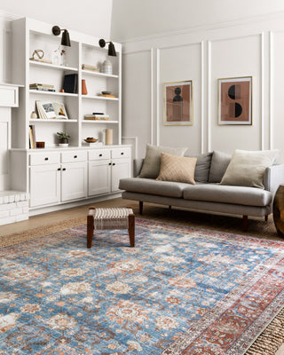 The Rug Corner Loloi II Loren Blue / Brick  