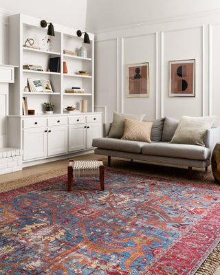 The Rug Corner Loloi II Loren Blue / Red  