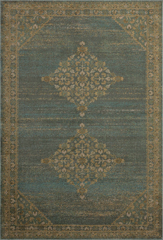 The Rug Corner Magnolia Home by Joanna Gaines x Loloi Mona Aqua / Wheat  