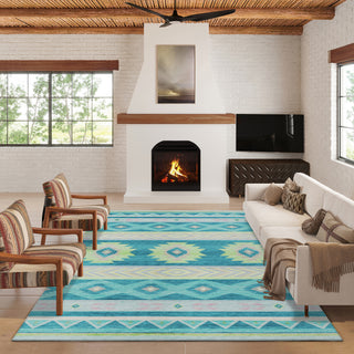 lifestyle The Rug Corner Dalyn Phoenix PH3 Teal  Phoenix PH3 Teal