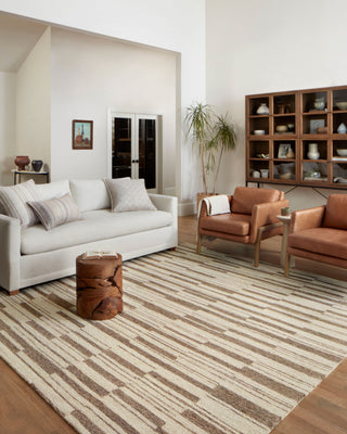 The Rug Corner Chris Loves Julia x Loloi Polly Beige / Tobacco  