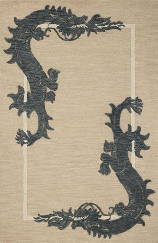 The Rug Corner Brigette Romanek x Loloi Brigette Romanek - Romi Oatmeal / Midnight Area Rug  
