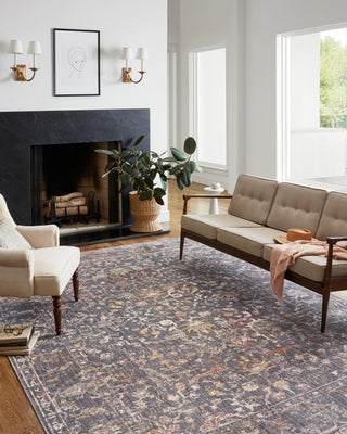 The Rug Corner Chris Loves Julia x Loloi Rosemarie Graphite / Multi  