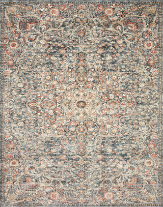 The Rug Corner Loloi II Saban Blue / Spice  