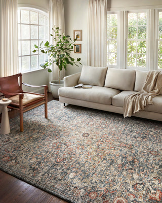 The Rug Corner Loloi II Saban Blue / Spice  