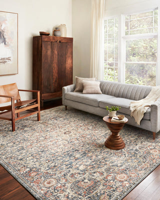 The Rug Corner Loloi II Saban Blue / Spice  