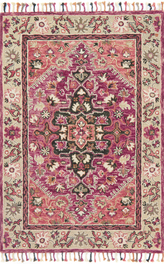 The Rug Corner Loloi Zharah Raspberry / Taupe  