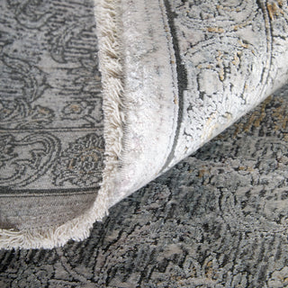 The Rug Corner Feizy Sarrant Transitional Damask - Gray/Silver/Tan  