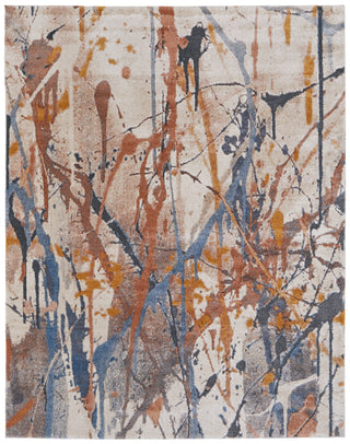 The Rug Corner Feizy Gilmore Modern Watercolor - Blue/Orange/Gray  