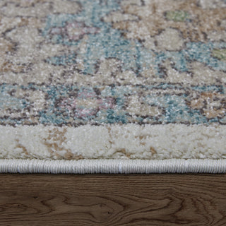 The Rug Corner Feizy Dartmouth Transitional Floral & Botanical - Ivory/Brown/Blue  