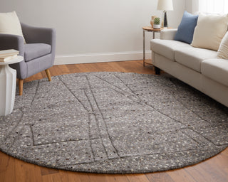 The Rug Corner Feizy Dering Modern Polka Dots - Gray/Tan/Taupe  