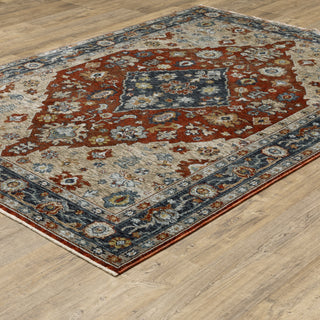 Aberdeen Red/Blue Area Rug 1143H