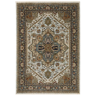 The Rug Corner Oriental Weavers Aberdeen Ivory/Blue Area Rug 1144W Traditional 