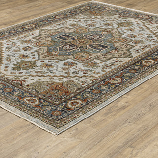 The Rug Corner Oriental Weavers Aberdeen Ivory/Blue Area Rug 1144W Traditional 