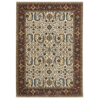 Aberdeen Ivory/Red Area Rug 144D1