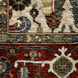 Aberdeen Ivory/Red Area Rug 144D1