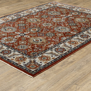 Aberdeen Red/Ivory Area Rug 562R1