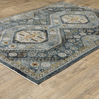 Aberdeen Blue/Gold Area Rug 7150B