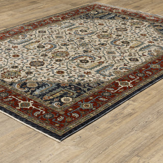 The Rug Corner Oriental Weavers Aberdeen Ivory/Red Area Rug 752W1 Traditional 