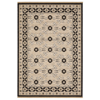 Acacia Beige/Black Area Rug ACA09