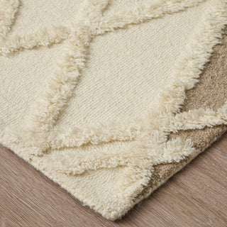 The Rug Corner Feizy Anica Transitional Geometric - Ivory/Taupe/Brown  