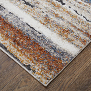 Gilmore Modern Stripes - Ivory/Orange/Gray