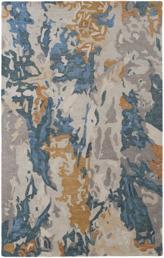 Everley Modern Abstract - Gray/Blue/Gold