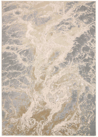 The Rug Corner Feizy Aura Modern Abstract - Ivory/Silver/Gold  
