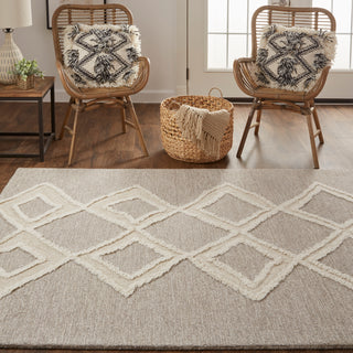 Anica Transitional Geometric - Gray/Ivory