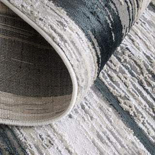 The Rug Corner Feizy Micah Modern Abstract - Black/Silver/Gray  