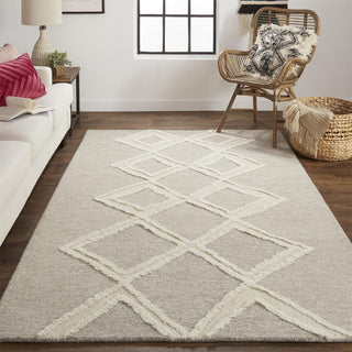 Anica Transitional Geometric - Gray/Ivory