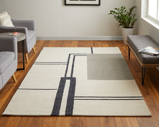 The Rug Corner Feizy Maguire Transitional Abstract - Ivory/Gray/Black  