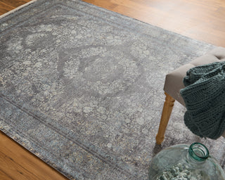 Sarrant Transitional Medallion - Gray/Silver/Ivory