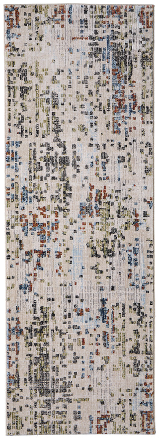 The Rug Corner Feizy Sonora Modern Abstract - Ivory/Green/Blue  