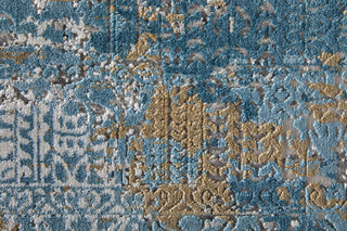 The Rug Corner Feizy Cadiz Modern Abstract - Blue/Gray/Gold  