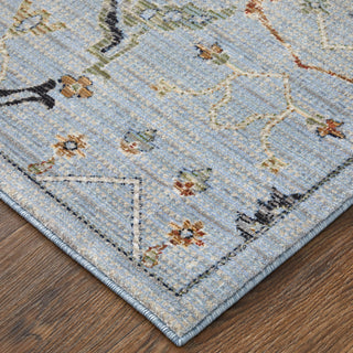 The Rug Corner Feizy Melrose Traditional Floral & Botanical - Blue/Green/Ivory  
