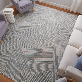 Elias Modern Abstract - Green/Ivory/Tan
