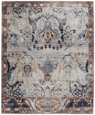 The Rug Corner Feizy Melrose Transitional Ikat - Ivory/Red/Gray  