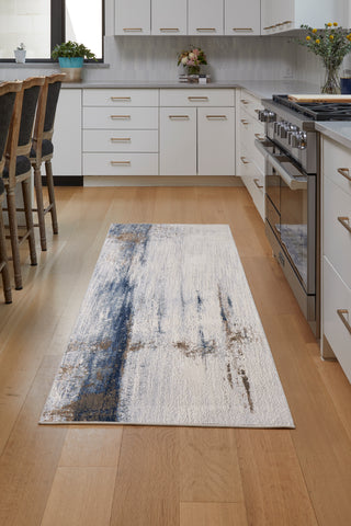 Clio Modern Abstract - Ivory/Blue/Brown