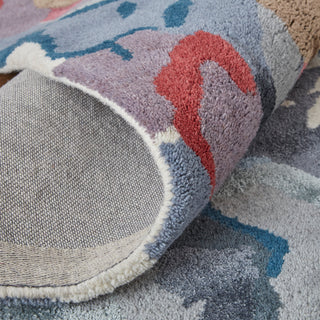 Dafney Transitional Floral & Botanical - Blue/Gray/Pink