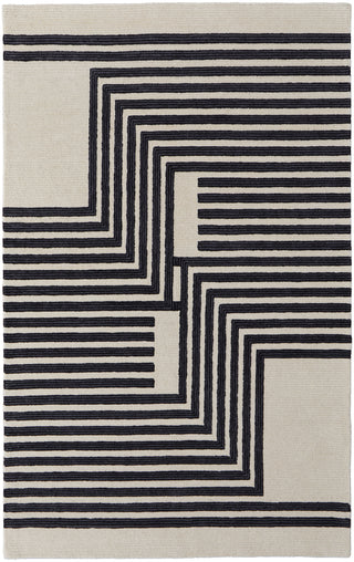 Maguire Transitional Abstract - Gray/Ivory/Black