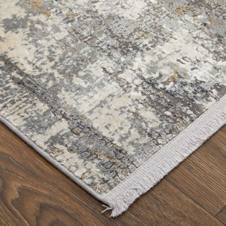 The Rug Corner Feizy Cadiz Modern Abstract - Ivory/Gray/Gold  