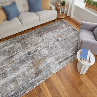 The Rug Corner Feizy Cadiz Modern Abstract - Ivory/Gray/Gold  