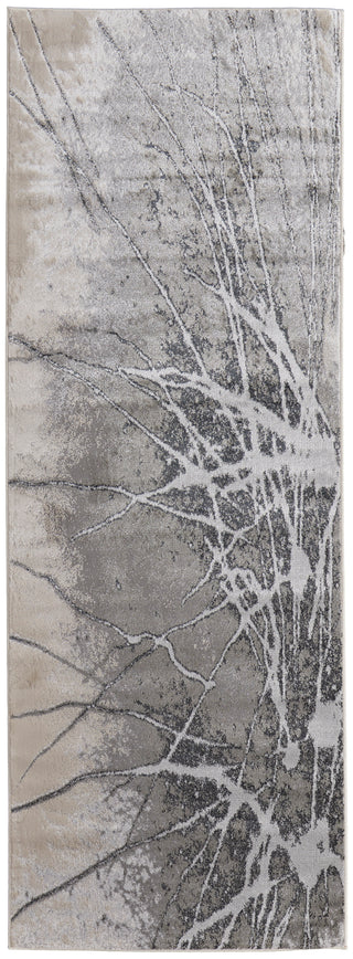 Astra Transitional Abstract - Gray/Silver/Ivory