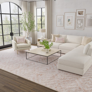 Colton Modern Diamond - Pink/Ivory