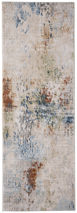 The Rug Corner Feizy Sonora Modern Abstract - Ivory/Blue/Red  